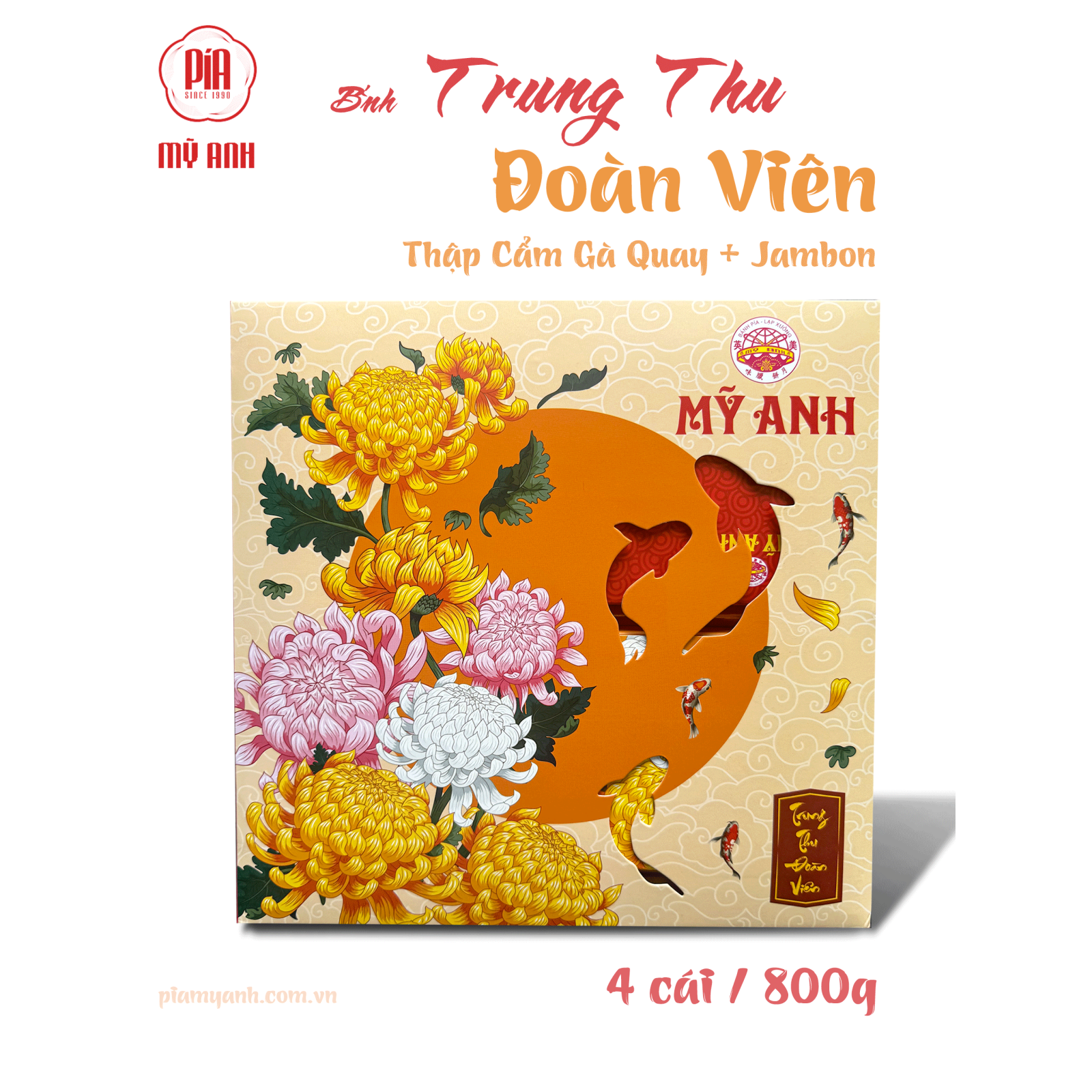 Hộp Trung Thu Đoàn Viên -  2 Vị bánh  - 800g